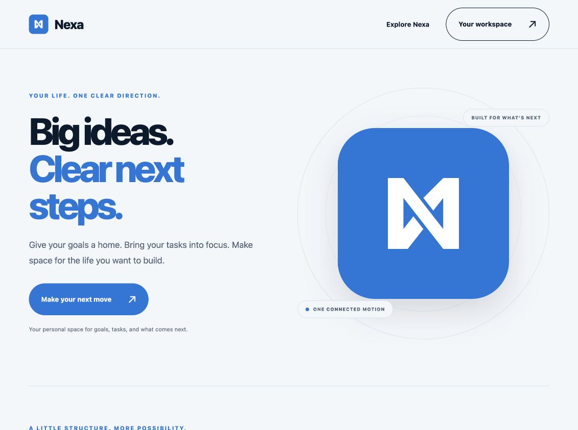 Nexa: Homepage